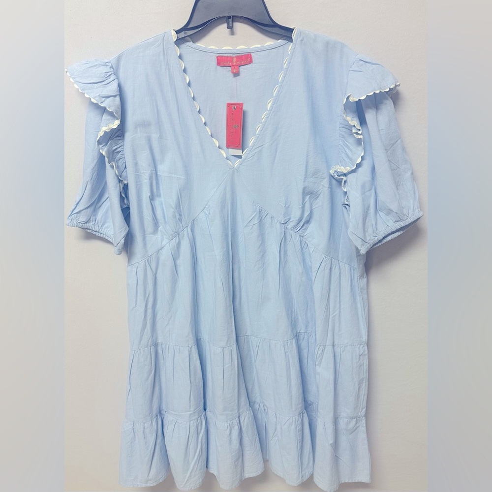 NWT Simply Southern RicRac Cotton Poplin A-line Mini Dress, Size Large - Picture 5 of 7